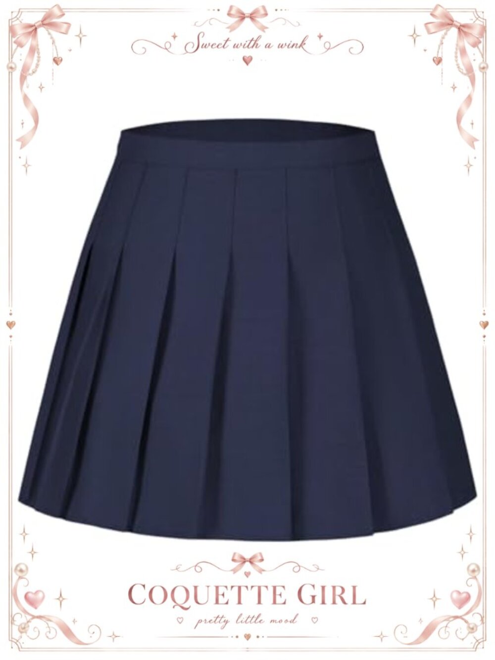 Girls Mini Pleated Skort Uniform Skorts Built-in Shorts High Waisted